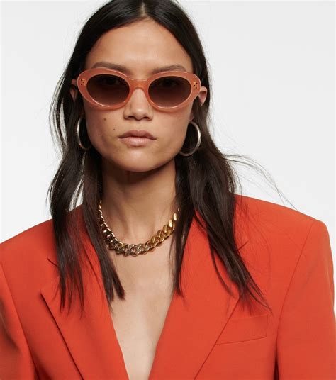 celine eyewear triomphe 01 oval sunglasses